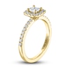 Thumbnail Image 2 of THE LEO Diamond Engagement Ring 5/8 ct tw Princess/Round 14K Yellow Gold