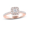 Thumbnail Image 1 of THE LEO Diamond Engagement Ring 5/8 ct tw Princess & Round-cut 14K Rose Gold