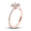 Thumbnail Image 2 of THE LEO Diamond Engagement Ring 5/8 ct tw Princess & Round-cut 14K Rose Gold