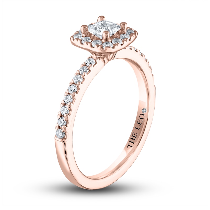 Main Image 2 of THE LEO Diamond Engagement Ring 5/8 ct tw Princess & Round-cut 14K Rose Gold