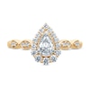 Thumbnail Image 3 of Diamond Engagement Ring 5/8 ct tw Pear & Round 14K Yellow Gold