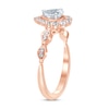 Thumbnail Image 2 of Diamond Engagement Ring 5/8 ct tw Pear & Round 14K Rose Gold