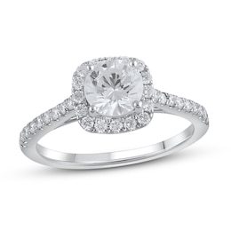 Lab-Grown Diamonds Engagement Ring 1-1/4 ct tw 14K White Gold