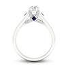 Thumbnail Image 3 of Diamond & Blue Sapphire Engagement Ring 3/4 ct tw 14K White Gold