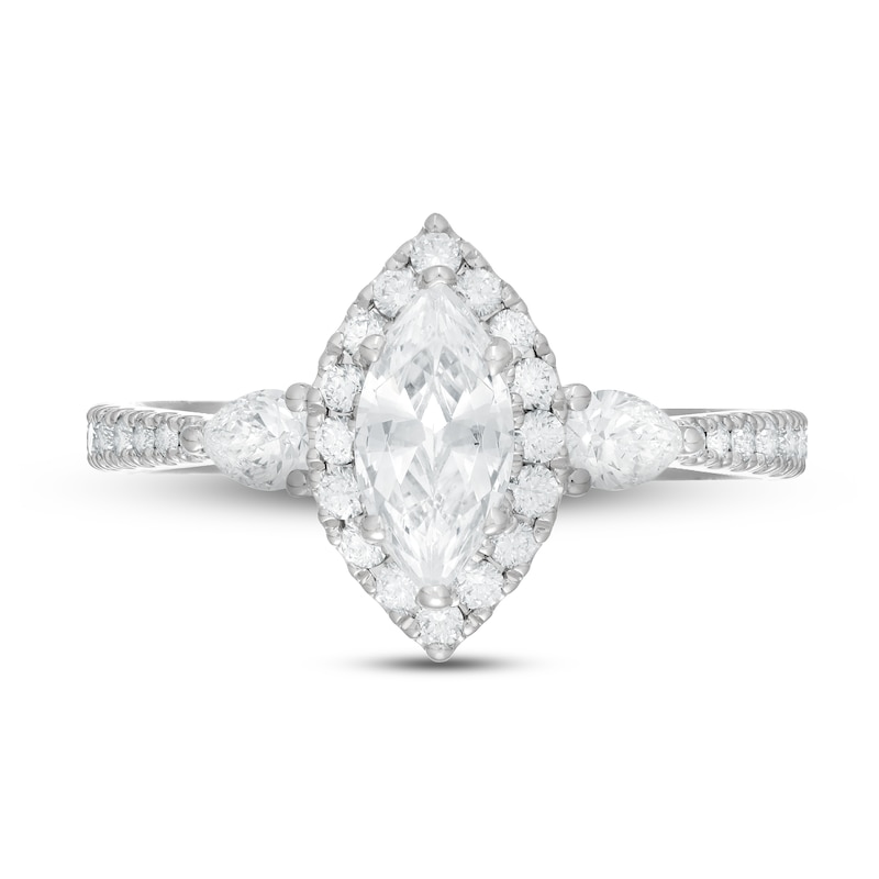 Main Image 2 of Neil Lane Premiere Diamond Engagement Ring 1-1/3 ct tw Marquise/Pear/Round-Cut 14K White Gold