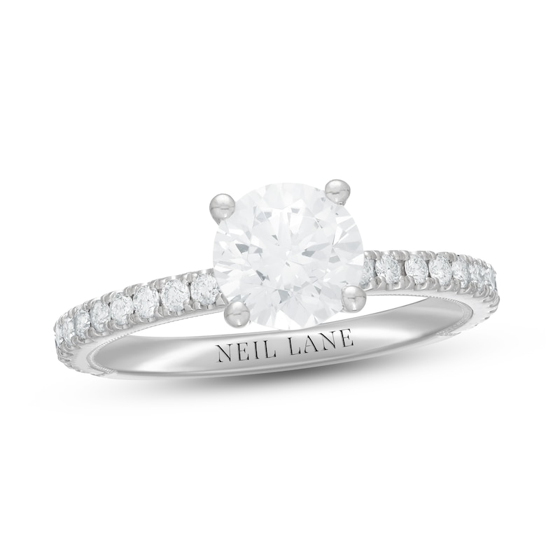 Main Image 1 of Neil Lane Round-cut Diamond Engagement Ring 1-7/8 ct tw 14K White Gold