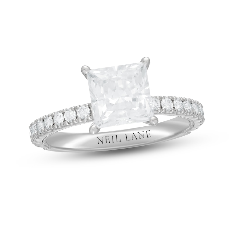 Main Image 1 of Neil Lane Princess-cut Diamond Engagement Ring 2-3/8 ct tw 14K White Gold