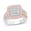 Thumbnail Image 1 of Diamond Engagement Ring 1-1/2 ct tw Princess & Round 14K Two-Tone Gold