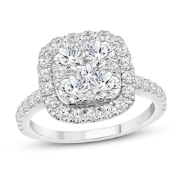 Diamond Engagement Ring 2 ct tw Round-cut 14K White Gold