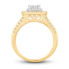 Thumbnail Image 2 of Multi-Diamond Engagement Ring 1 ct tw Princess, Round & Baguette 14K Two-Tone Gold