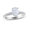 Thumbnail Image 1 of Diamond Engagement Ring 1-1/3 ct tw Oval & Round 14K White Gold