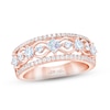 Thumbnail Image 1 of THE LEO First Light Diamond Princess & Round-Cut Anniversary Ring 1 ct tw 14K Rose Gold