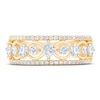 Thumbnail Image 3 of THE LEO First Light Diamond Princess & Round-Cut Anniversary Ring 1 ct tw 14K Yellow Gold