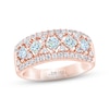 Thumbnail Image 1 of THE LEO First Light Diamond Princess & Round-Cut Anniversary Ring 1-1/2 ct tw 14K Rose Gold