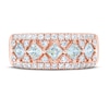 Thumbnail Image 3 of THE LEO First Light Diamond Princess & Round-Cut Anniversary Ring 1-1/2 ct tw 14K Rose Gold