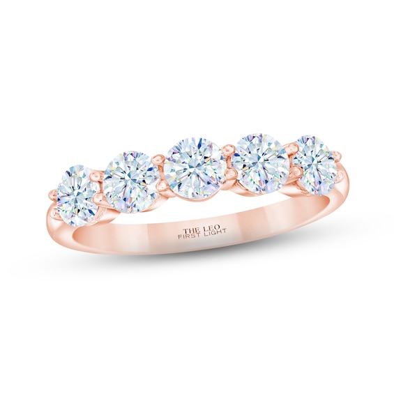 THE LEO First Light Diamond Anniversary Ring 1-1/2 ct tw 14K Rose Gold