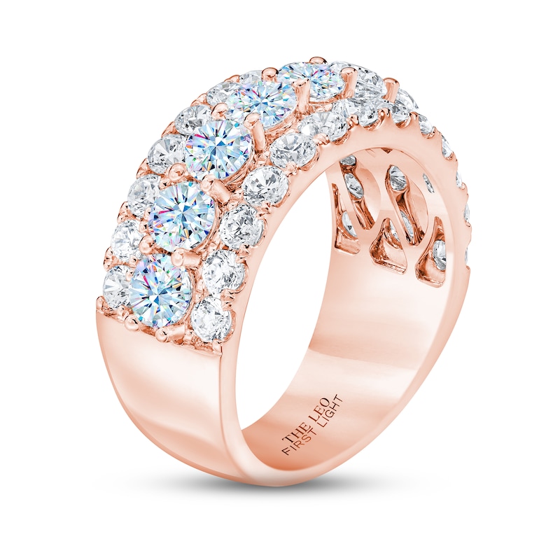 Main Image 2 of THE LEO First Light Diamond Anniversary Ring 3 ct tw Round-cut 14K Rose Gold