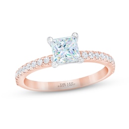 THE LEO First Light Diamond Princess-Cut Engagement Ring 1-1/5 ct tw 14K Rose Gold