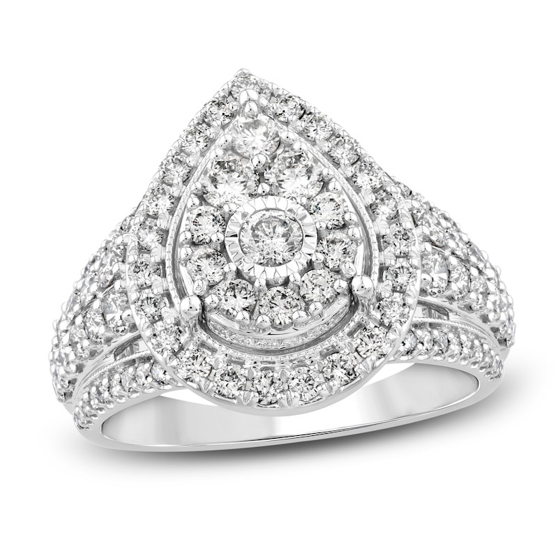 Main Image 1 of Diamond Engagement 2 ct tw Round-Cut 10K White Gold