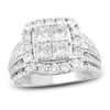 Thumbnail Image 1 of Diamond Engagement Ring 3 ct tw Princess/Round/Baguette-Cut 14K White Gold