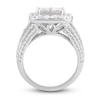 Thumbnail Image 2 of Diamond Engagement Ring 3 ct tw Princess/Round/Baguette-Cut 14K White Gold