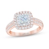 Thumbnail Image 1 of THE LEO First Light Diamond Princess-Cut Engagement Ring 1 ct tw 14K Two-Tone Gold