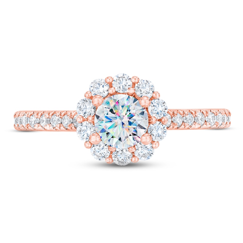 Main Image 3 of THE LEO First Light Diamond Engagement Ring 1 ct tw 14K Rose Gold