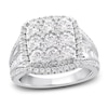 Thumbnail Image 1 of Diamond Engagement Ring 2-1/2 ct tw Round & Baguette-Cut 14K White Gold