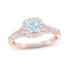 Thumbnail Image 1 of THE LEO First Light Diamond Princess-Cut Engagement Ring 3/4 ct tw 14K Rose Gold