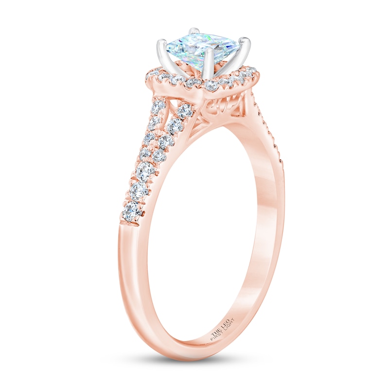 Main Image 2 of THE LEO First Light Diamond Princess-Cut Engagement Ring 3/4 ct tw 14K Rose Gold