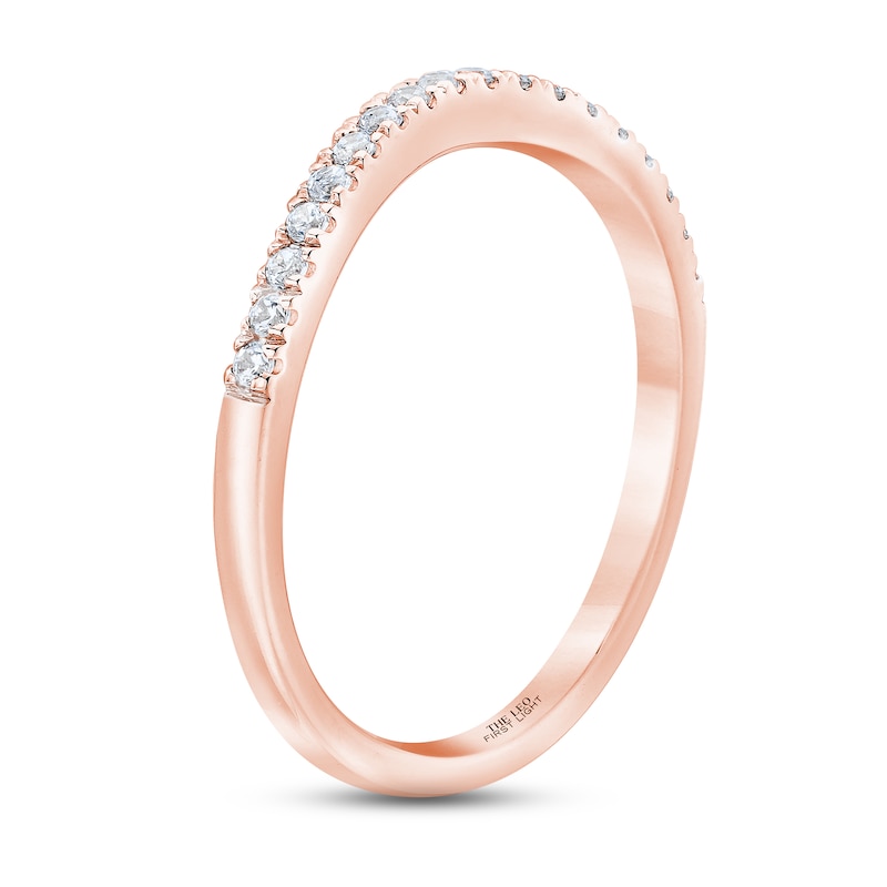 Main Image 2 of THE LEO First Light Diamond Wedding Band 1/6 ct tw 14K Rose Gold