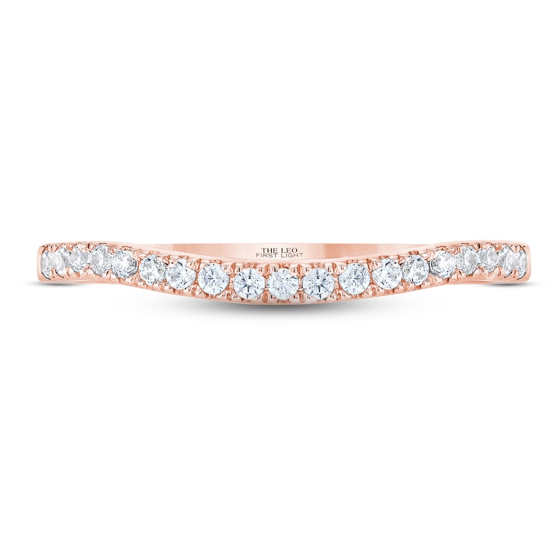 Main Image 3 of THE LEO First Light Diamond Wedding Band 1/6 ct tw 14K Rose Gold