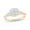 Thumbnail Image 1 of THE LEO First Light Diamond Princess-Cut Engagement Ring 3/4 ct tw 14K Yellow Gold