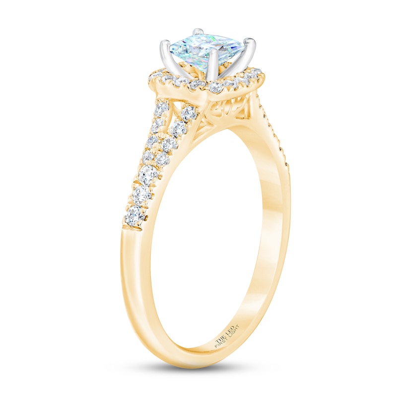 Main Image 2 of THE LEO First Light Diamond Princess-Cut Engagement Ring 3/4 ct tw 14K Yellow Gold