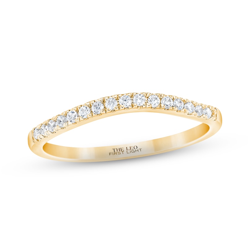 Main Image 1 of THE LEO First Light Diamond Wedding Band 1/6 ct tw 14K Yellow Gold