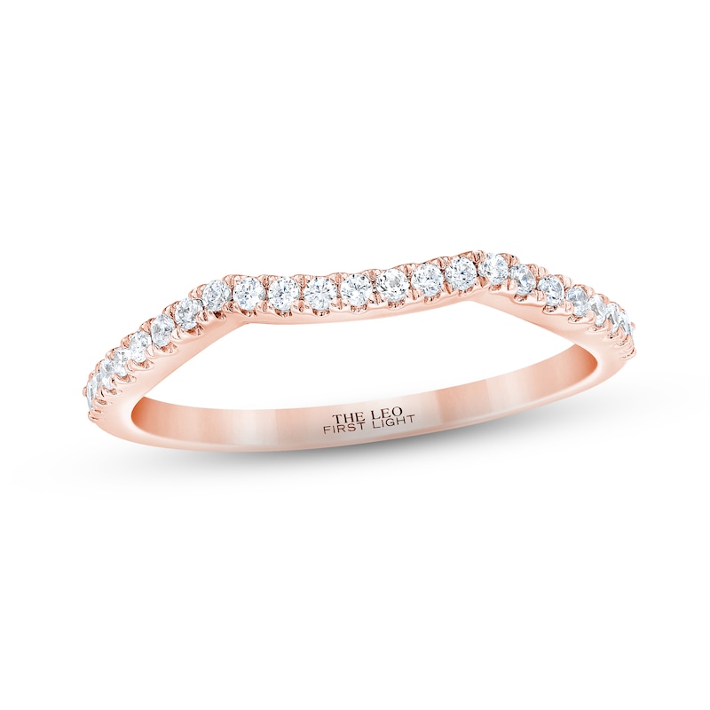 Main Image 1 of THE LEO First Light Diamond Wedding Band 1/5 ct tw 14K Rose Gold