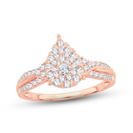 Adore Diamond Engagement Ring 1/2 ct tw Round-cut 10K Rose Gold