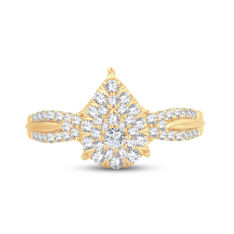 Main Image 3 of Diamond Engagement Ring 1/2 ct tw Round-cut 10K Yellow Gold