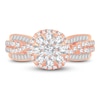 Thumbnail Image 3 of Diamond Engagement Ring 1 ct tw Round & Baguette-cut 10K Rose Gold