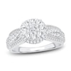 Thumbnail Image 1 of Diamond Engagement Ring 1 ct tw Round & Baguette-cut 10K White Gold