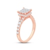 Thumbnail Image 2 of Diamond Engagement Ring 1-1/4 ct tw Princess & Round-cut 10K Rose Gold