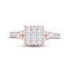 Thumbnail Image 3 of Diamond Engagement Ring 1-1/4 ct tw Princess & Round-cut 10K Rose Gold