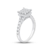 Thumbnail Image 2 of Diamond Engagement Ring 1-1/4 ct tw Princess & Round-cut 10K White Gold