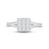 Thumbnail Image 3 of Diamond Engagement Ring 1-1/4 ct tw Princess & Round-cut 10K White Gold