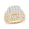 Thumbnail Image 1 of Diamond Engagement Ring 4 ct tw Princess, Round & Baguette-cut 10K Yellow Gold