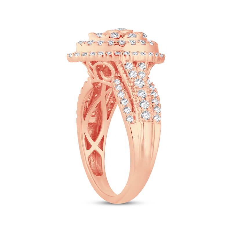 Main Image 2 of Diamond Engagement Ring 1 ct tw Round-cut 10K Rose Gold