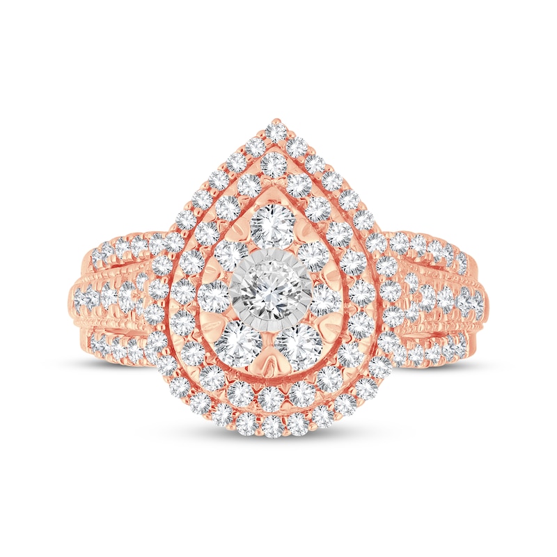 Main Image 3 of Diamond Engagement Ring 1 ct tw Round-cut 10K Rose Gold