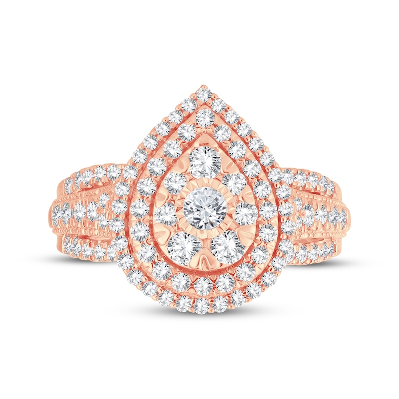 Main Image 4 of Diamond Engagement Ring 1 ct tw Round-cut 10K Rose Gold