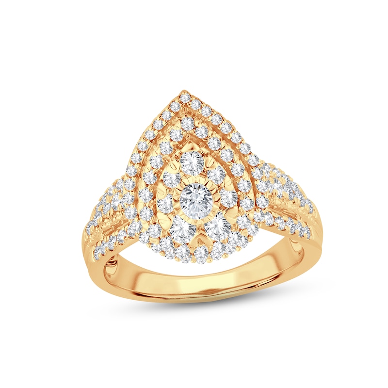 Main Image 1 of Diamond Engagement Ring 1 ct tw Round-cut 10K Yellow Gold