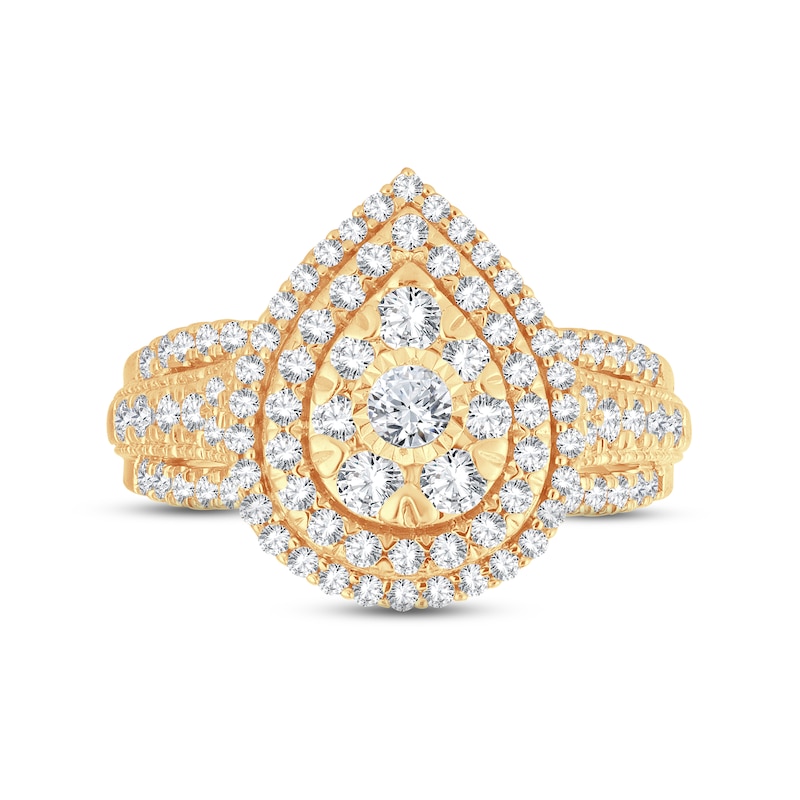 Main Image 3 of Diamond Engagement Ring 1 ct tw Round-cut 10K Yellow Gold